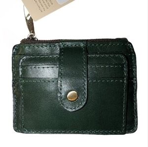 Patricia Nash Cassis Small Snap Wallet in Soft Green Vintage Distressed Leather